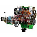 Rear Drive Turbo Diesel Engine with Clutch Gearbox (On Stand with Wheels) - Electrical
